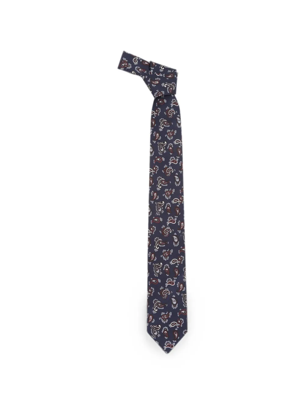 Lardini paisley-print silk tie - Blu