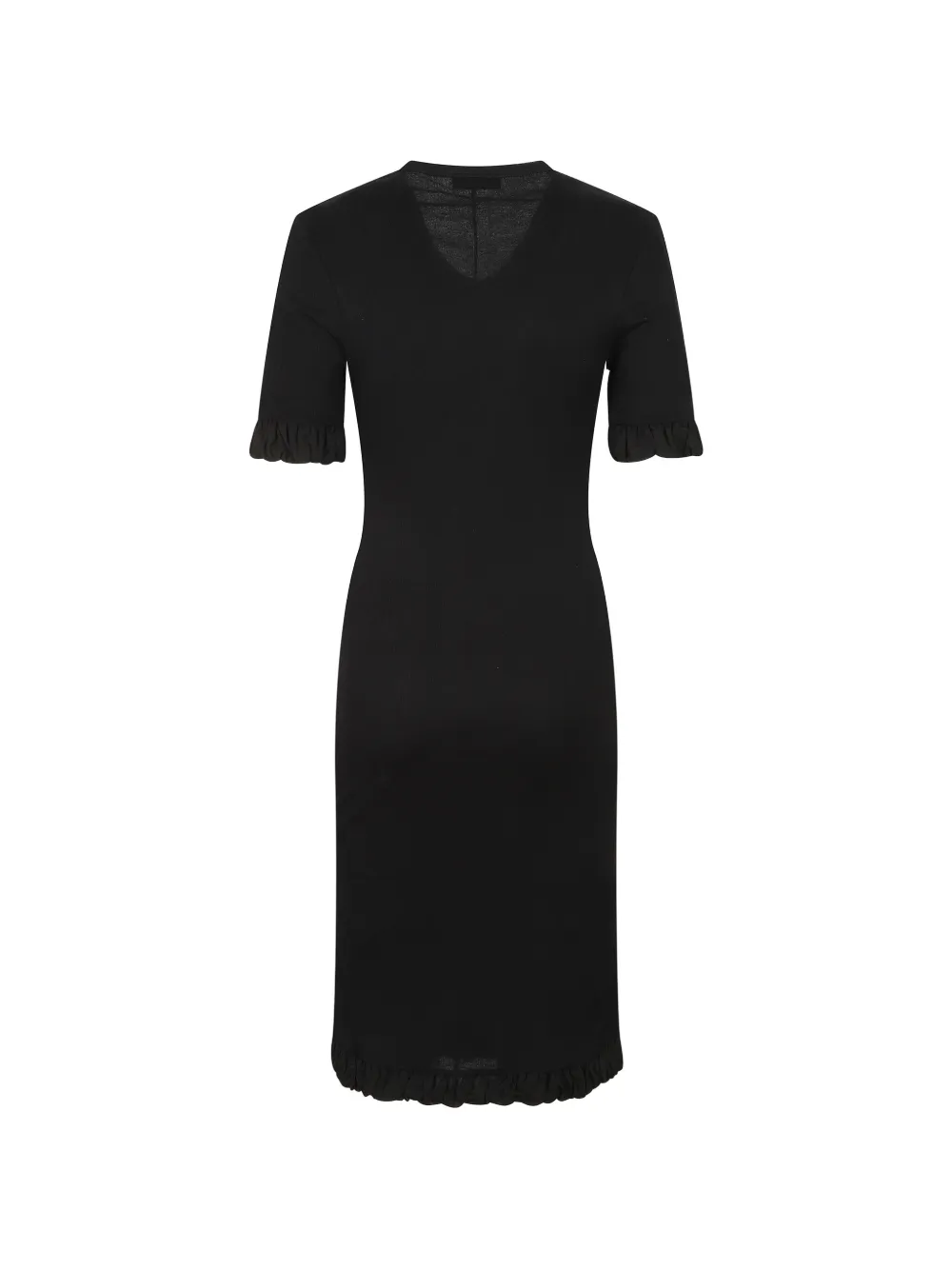 Jil Sander Geribbelde midi-jurk Zwart