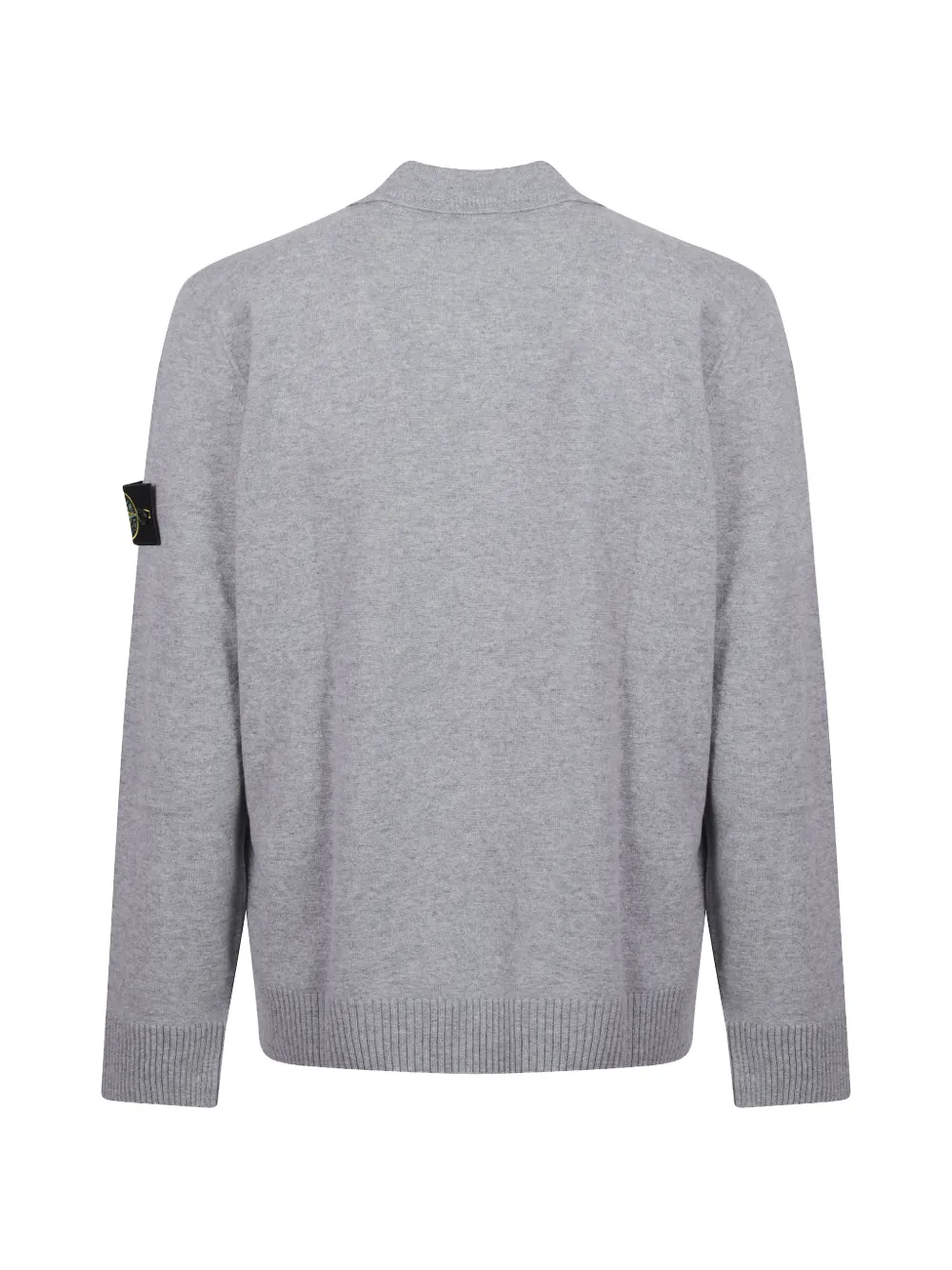 Stone Island Wollen poloshirt met logopatch Grijs