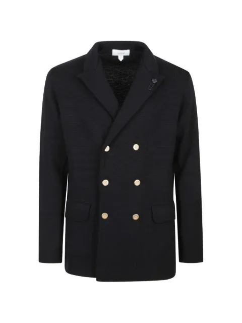 Lardini double-breasted knitted jacket
