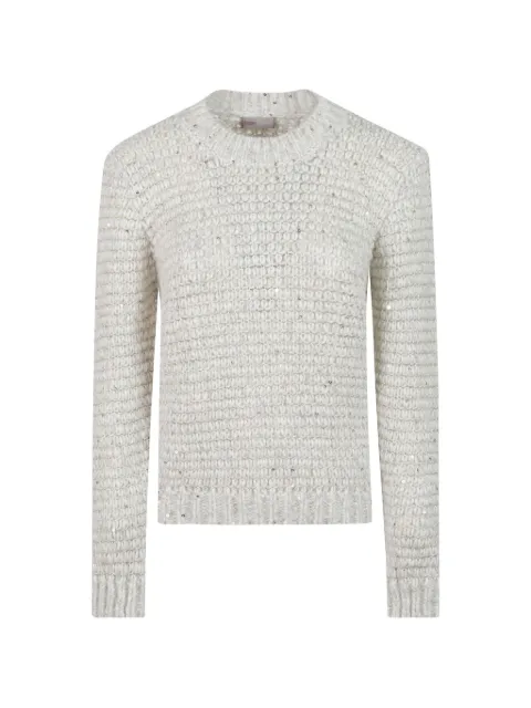 Herno sequin-embellished chunky-knit sweater