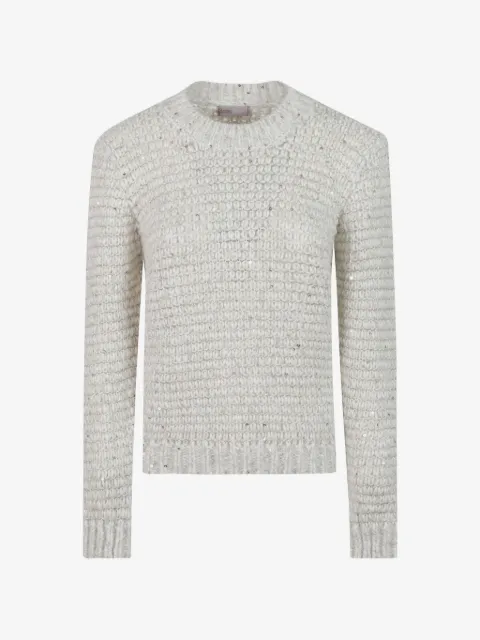 Herno sequin-embellished chunky-knit sweater