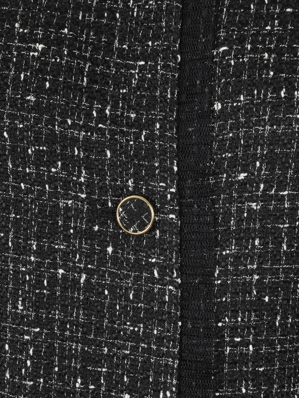 TWINSET Bouclé en Plumetis tulen jas Zwart