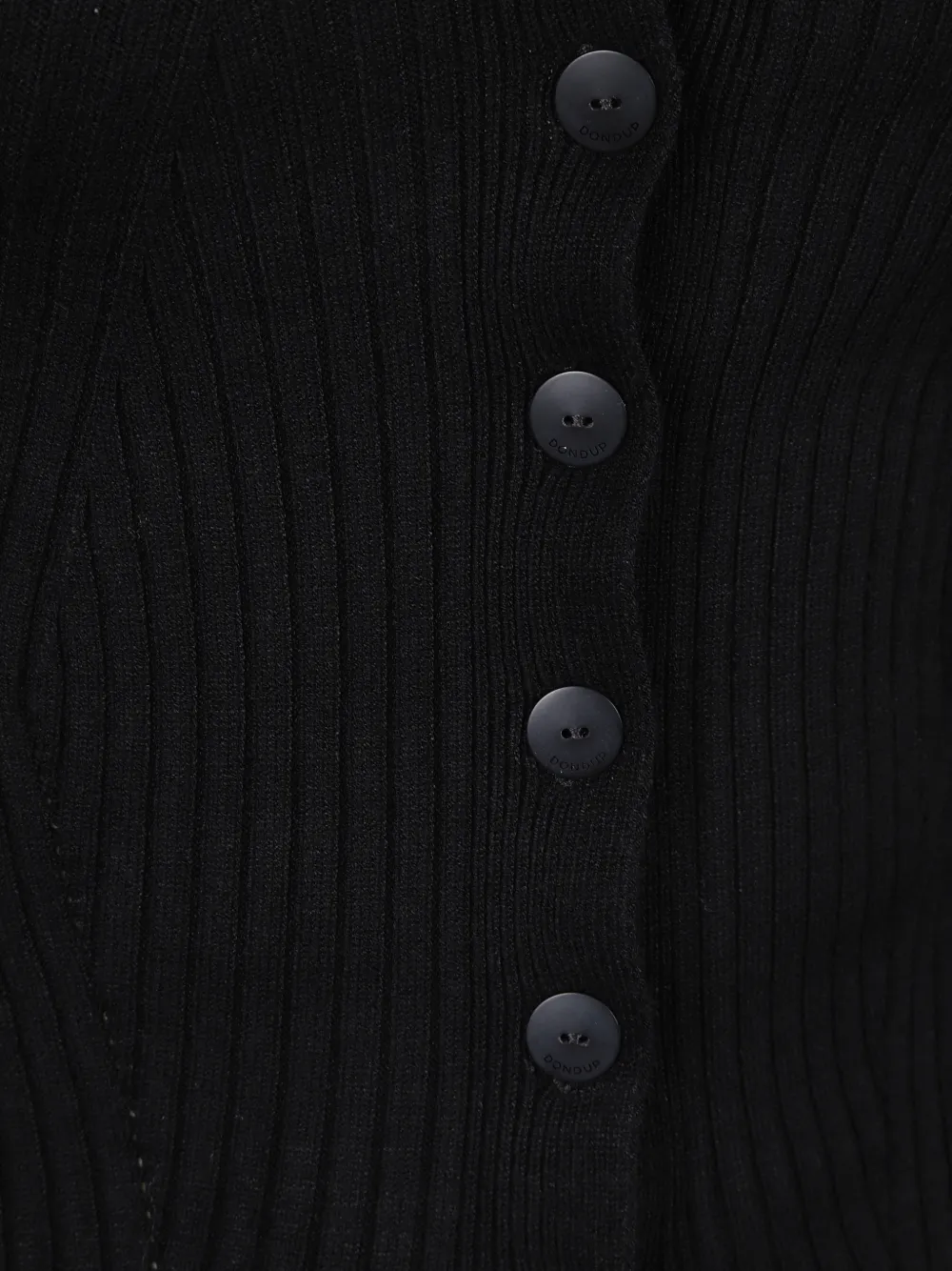 DONDUP Ribgebreid vest Zwart