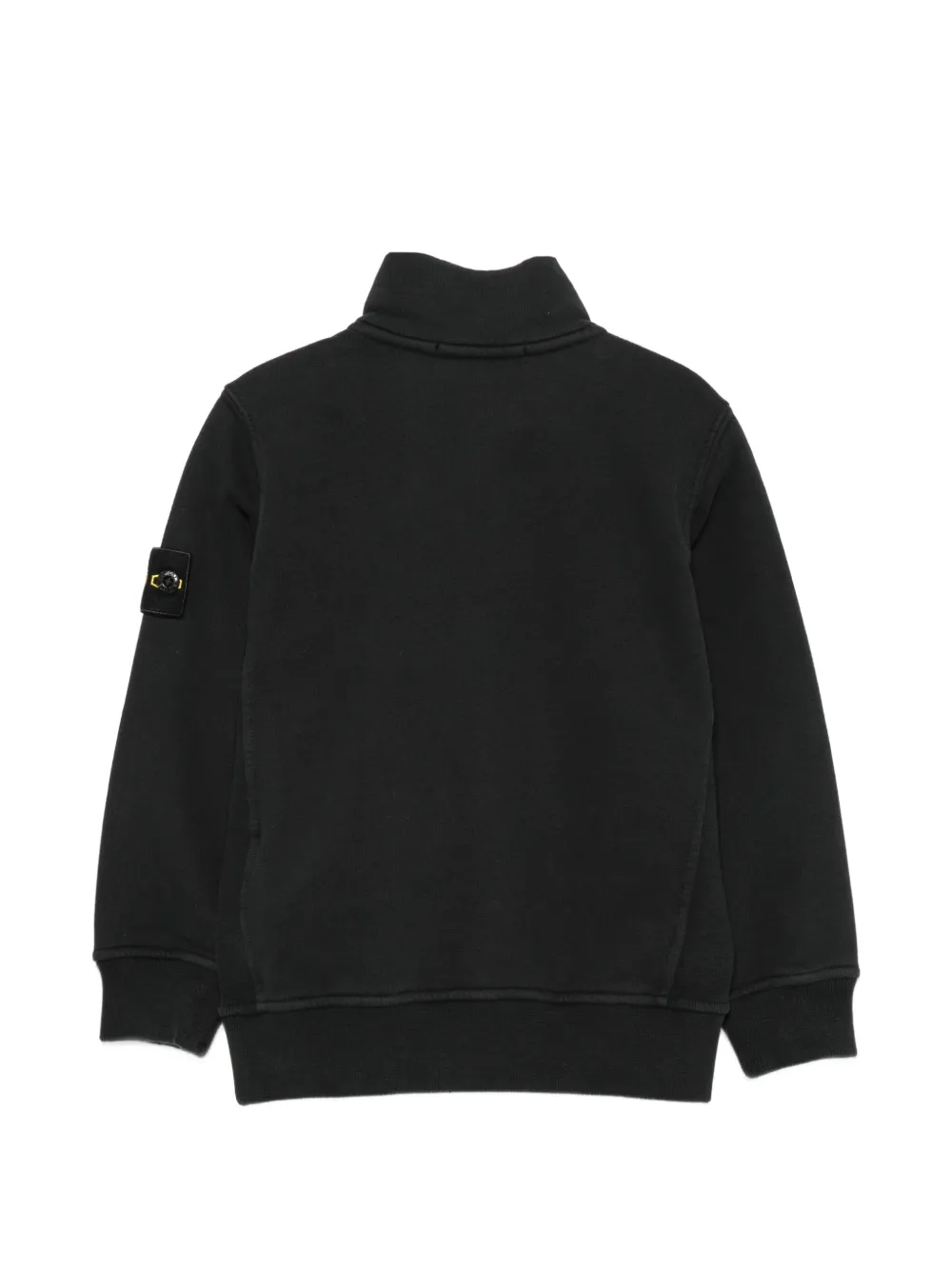 Stone Island Junior Sweater met logopatch Zwart