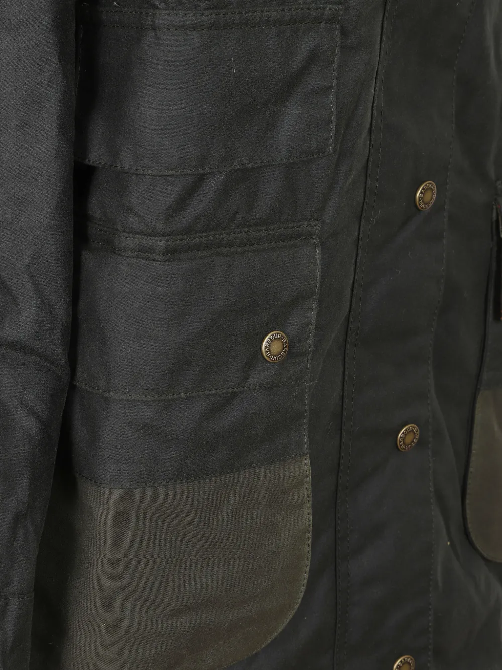 Barbour Modern Border gewaxte jas met ribfluwelen kraag Groen