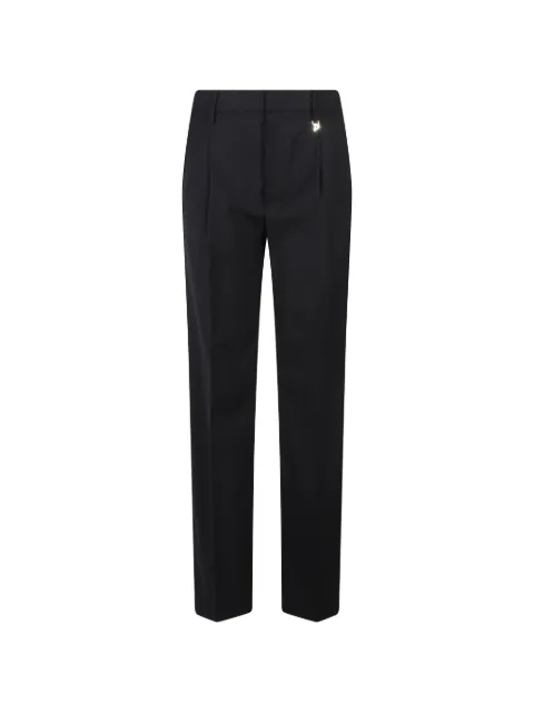 DONDUP pleated logo-charm trousers