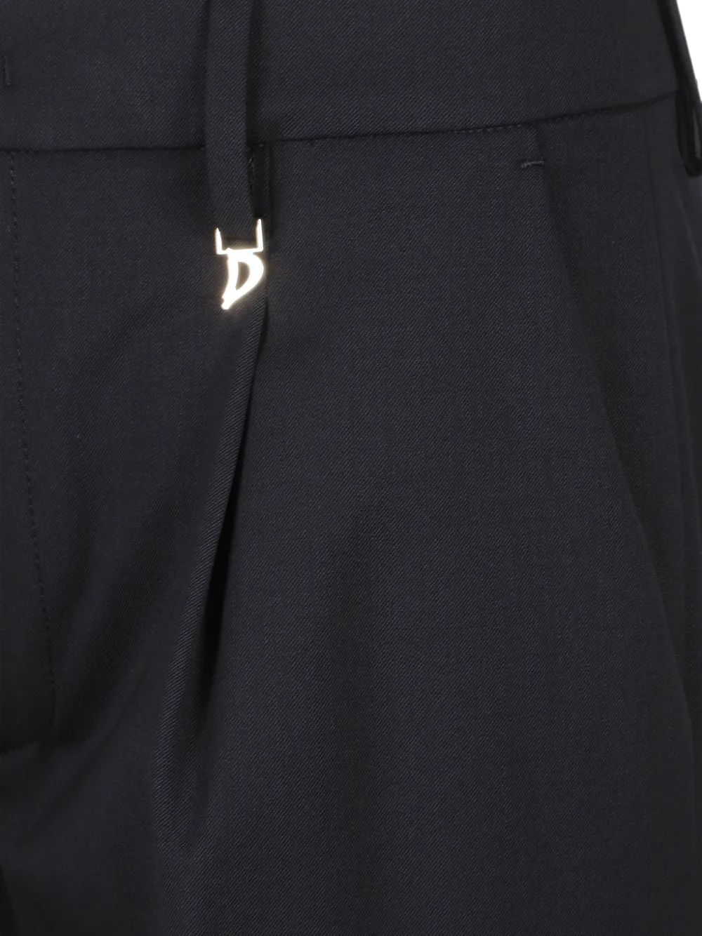 DONDUP Plooibroek met logobedel Zwart