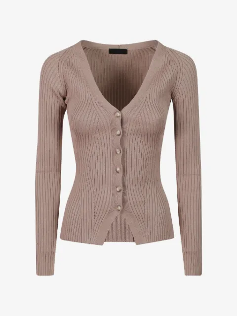 DONDUP ribbed-knit V-neck cardigan