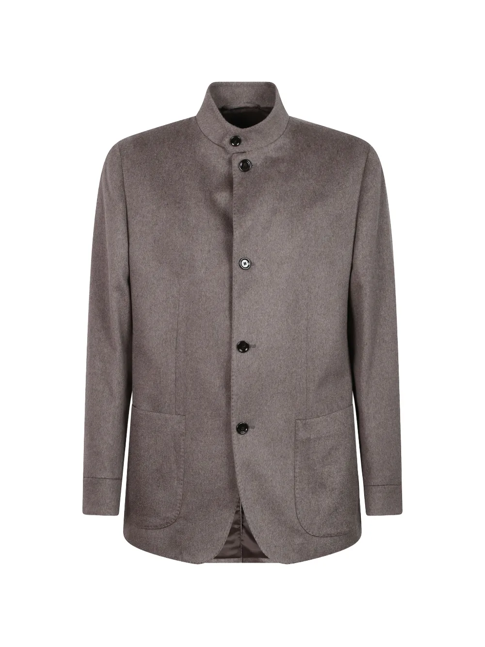 Lardini button-up stand-collar coat - Grau