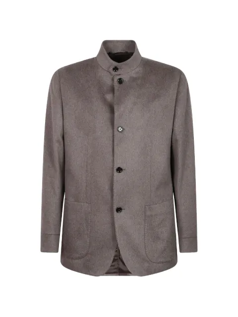Lardini button-up stand-collar coat