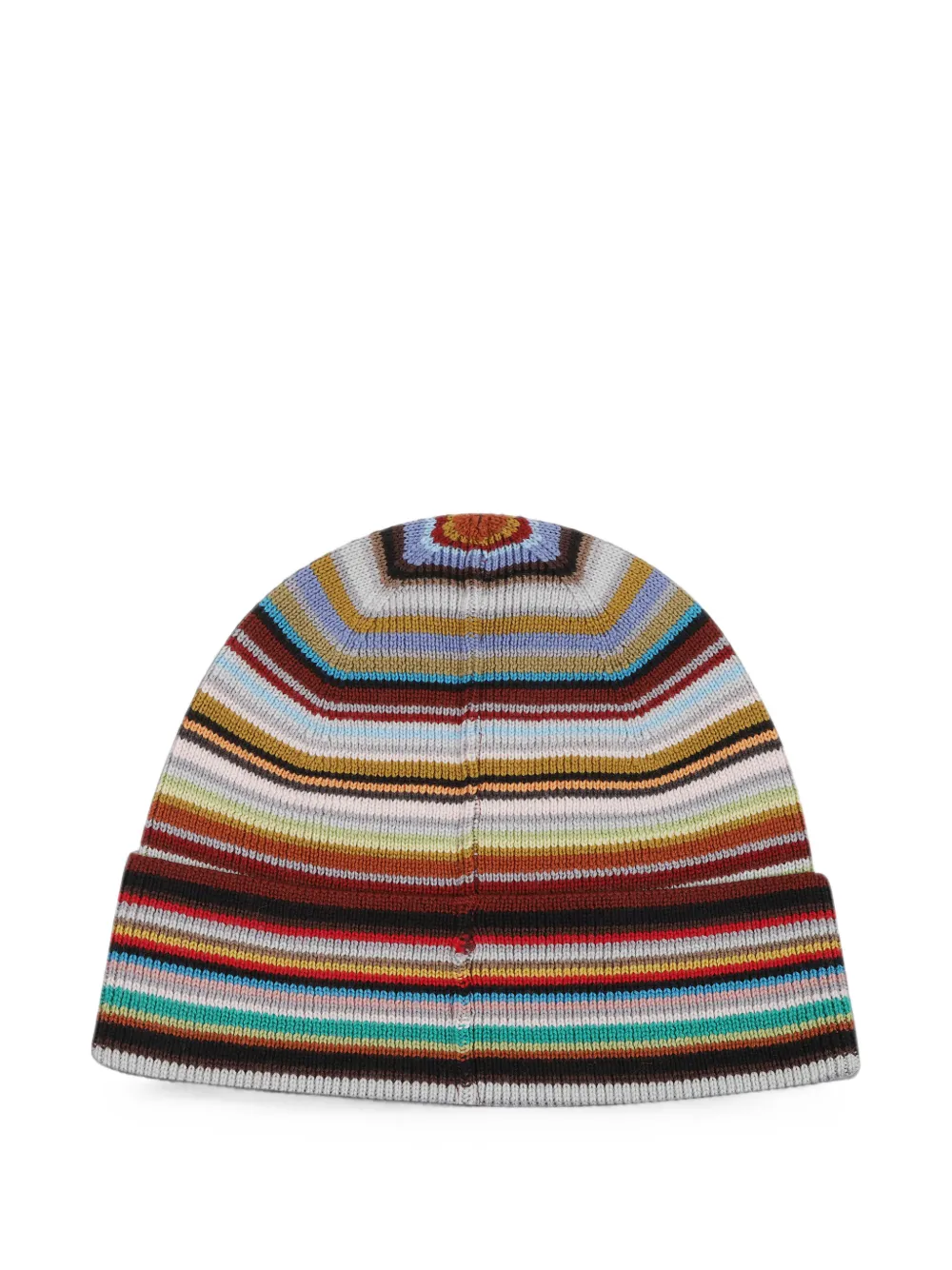 Paul Smith 'Signature Stripe' muts van merinowol Bruin