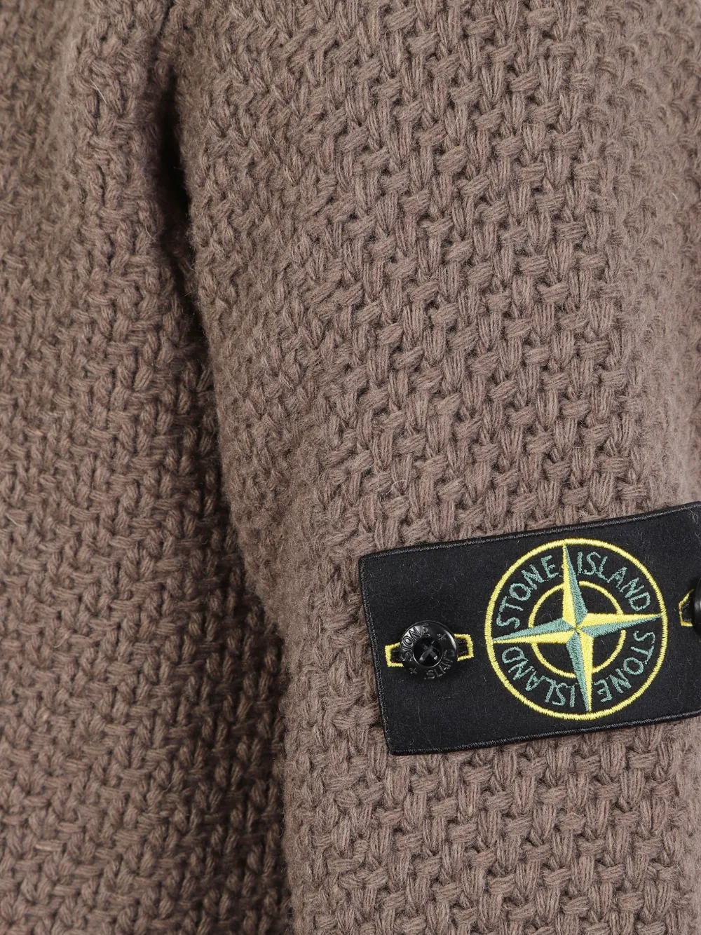 Stone Island 5100056 lambswool loose-fit collared jumper Bruin
