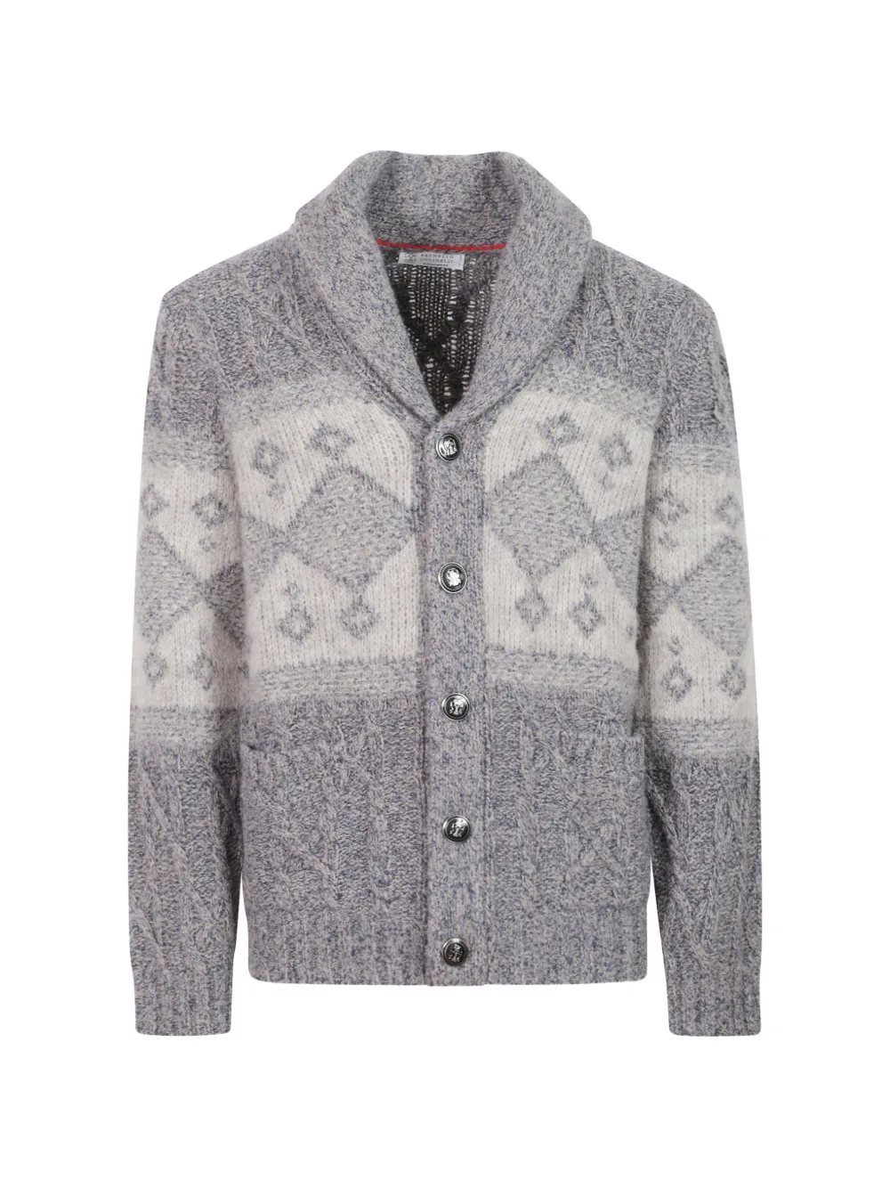 Brunello Cucinelli cable-knit cardigan - Blu