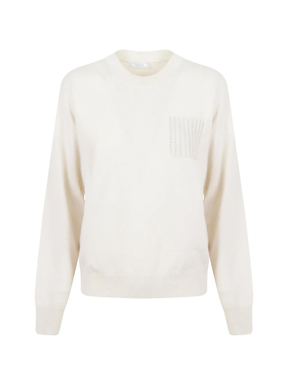 Peserico bead-embellished sweater - Weiß