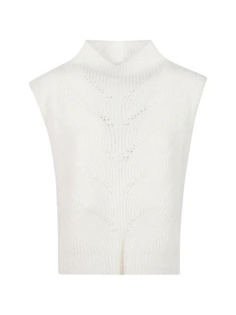 Herno pointelle-knit sleeveless sweater