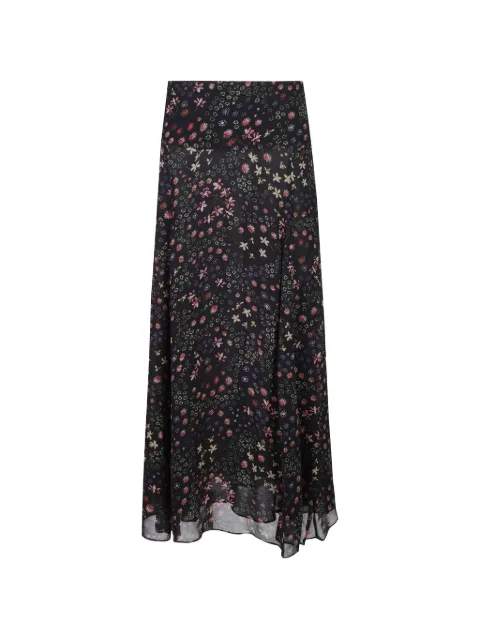 ISABEL MARANT floral-print silk skirt