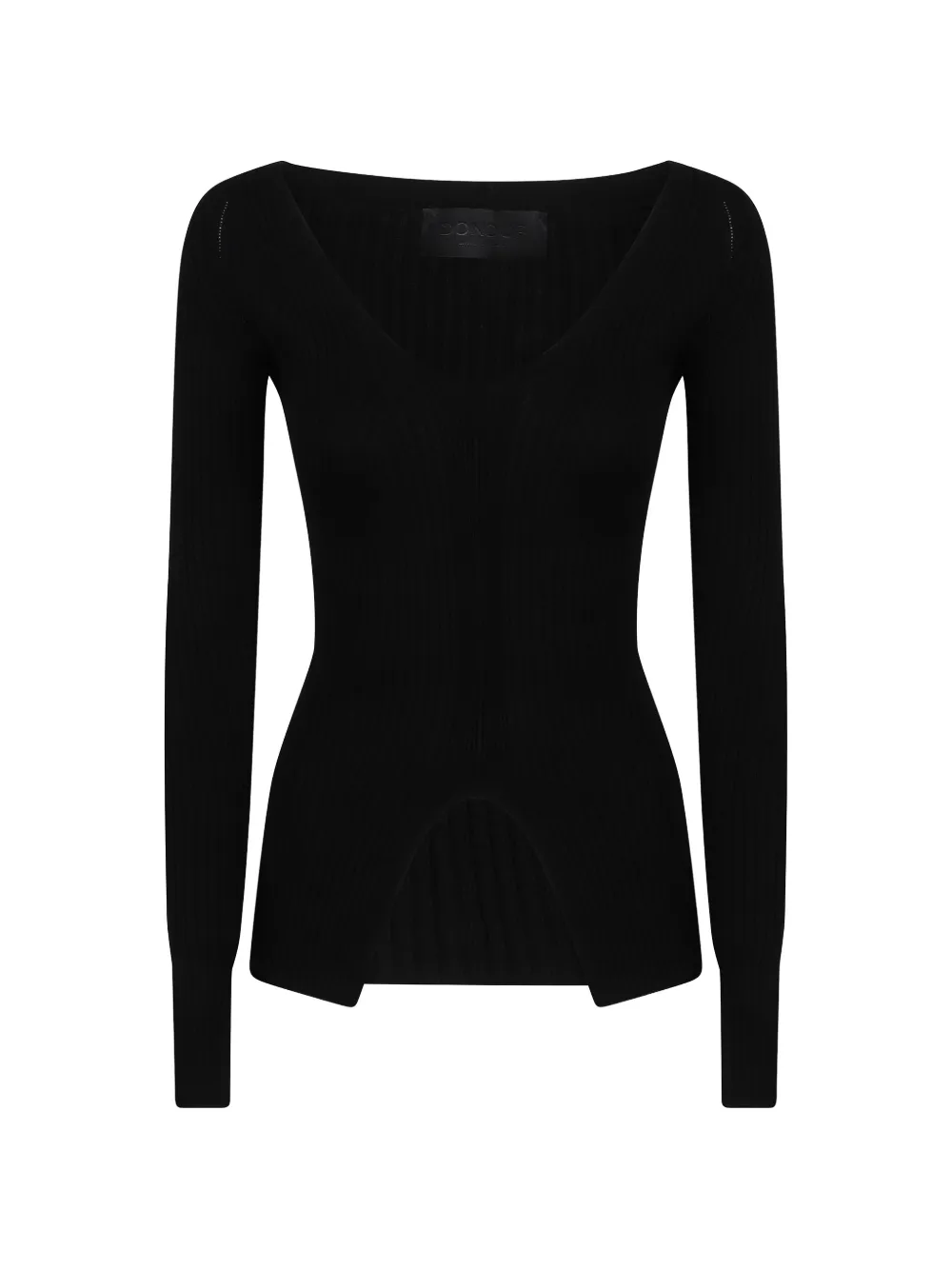 DONDUP ribbed-knit cut-out sweater - Nero
