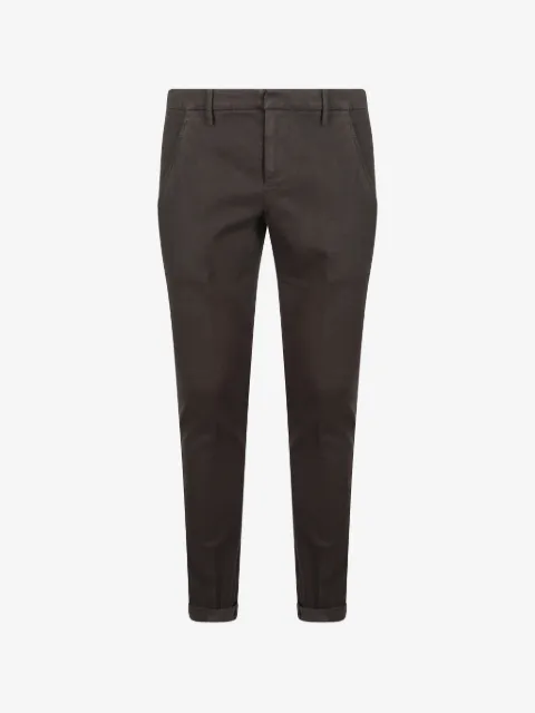 DONDUP logo-plaque slim-fit trousers