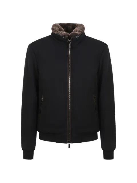 Moorer chamarra bomber con cuello texturizado