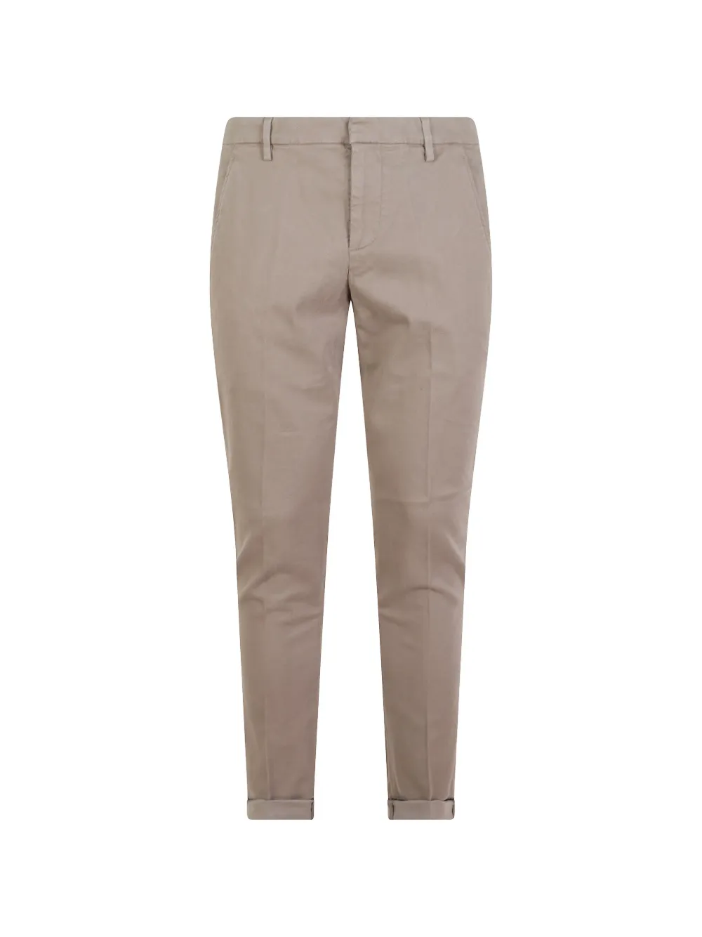 DONDUP logo-plaque slim-fit trousers Beige