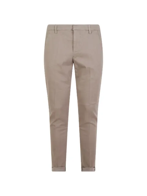 DONDUP pantalones slim con placa del logo