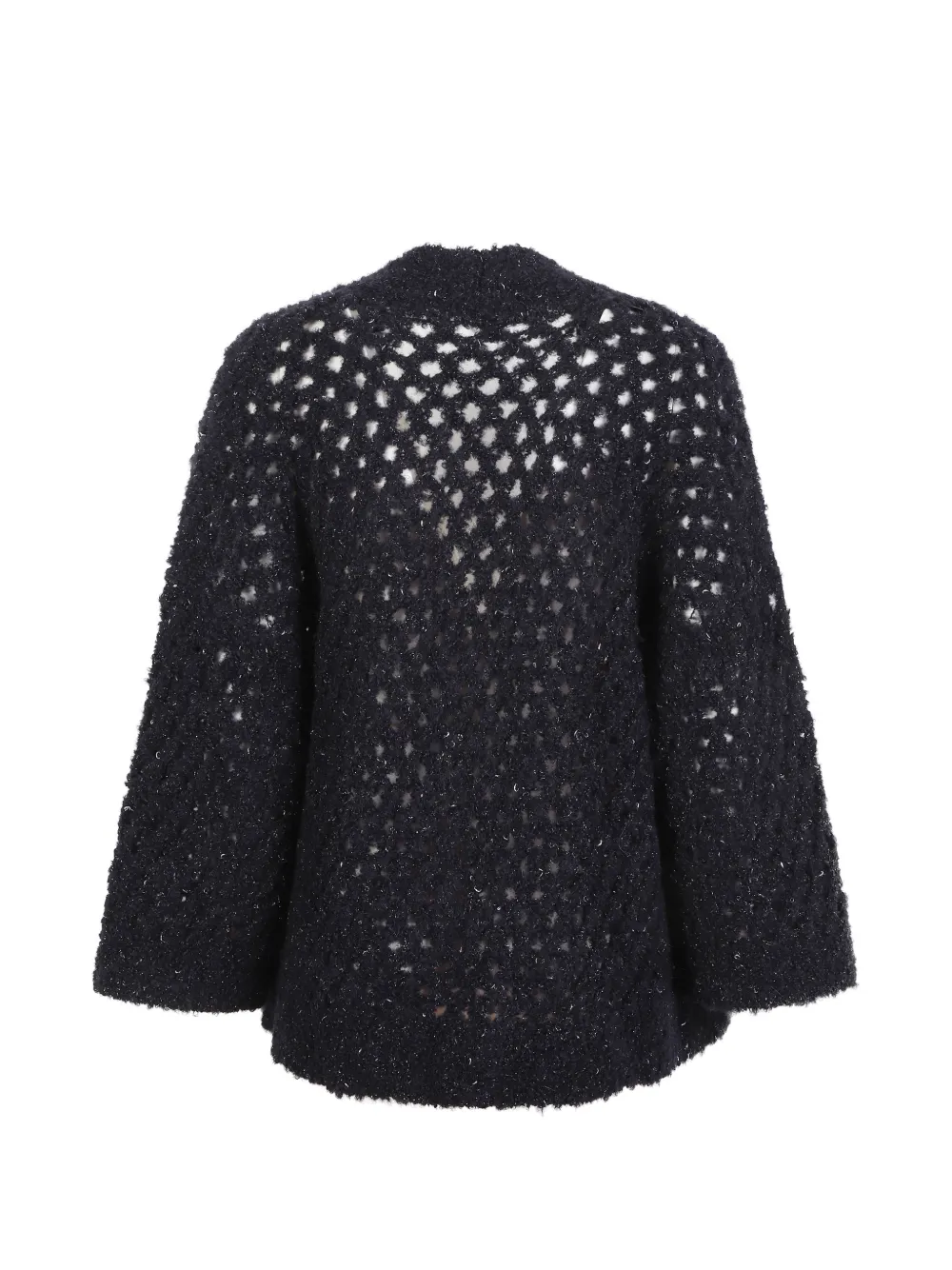 Peserico open-knit sequin-embellished cardigan Blauw