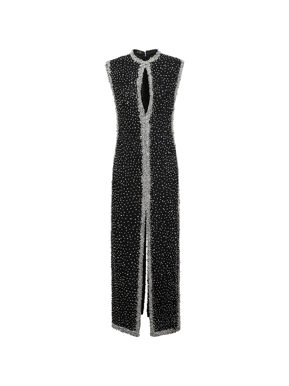 Costarellos Belina crystal-embellished cut-out midi dress Zwart