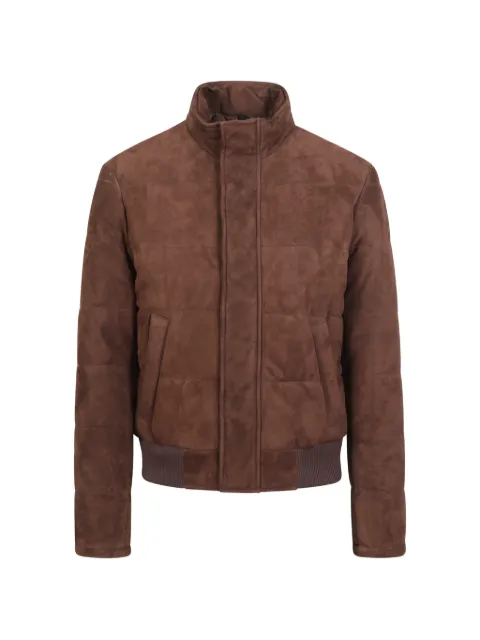 Tagliatore quilted suede jacket