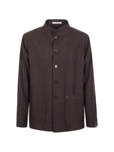 Tagliatore mandarin-collar patch-pocket coat