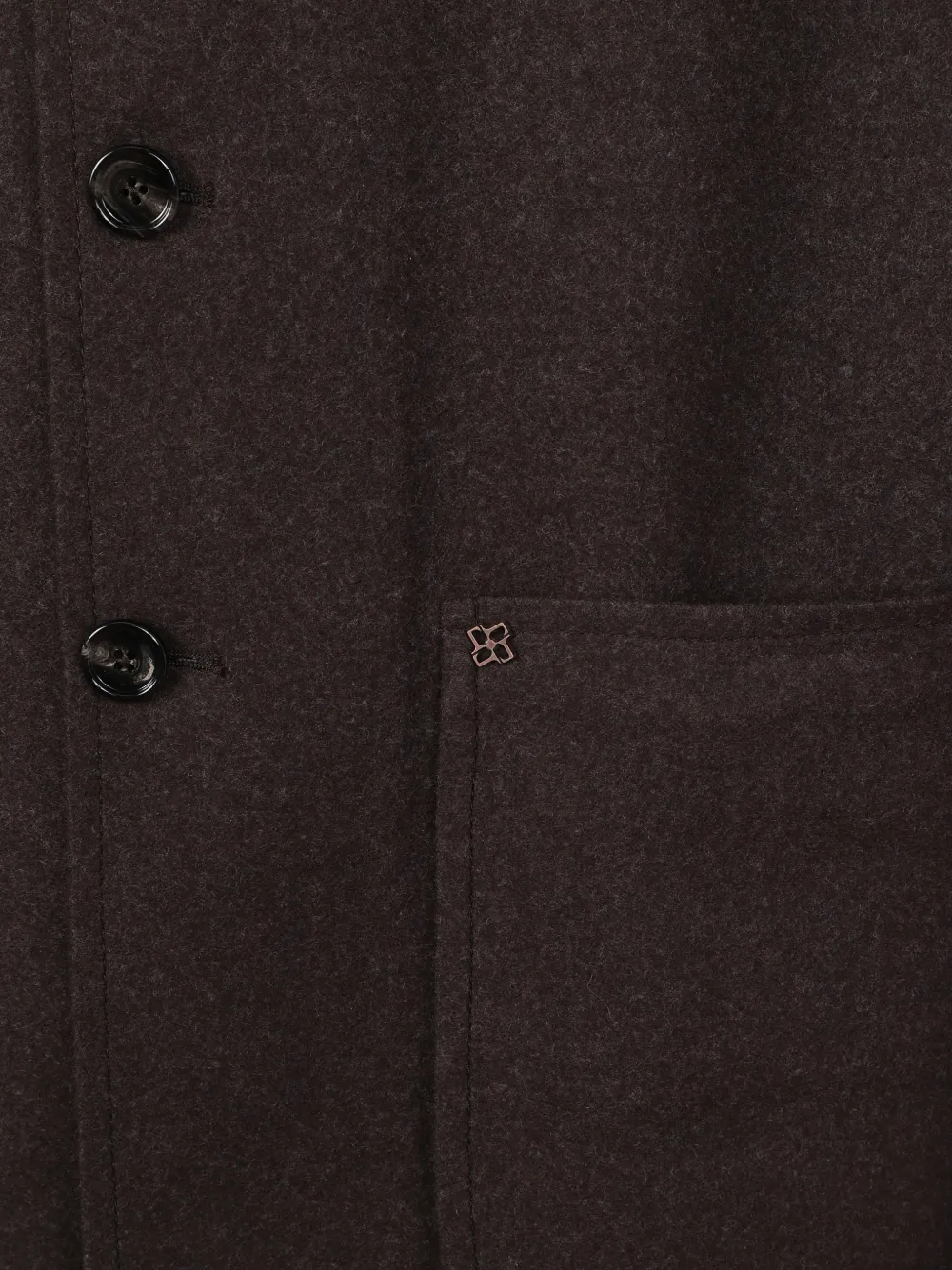 Tagliatore mandarin-collar patch-pocket coat Bruin