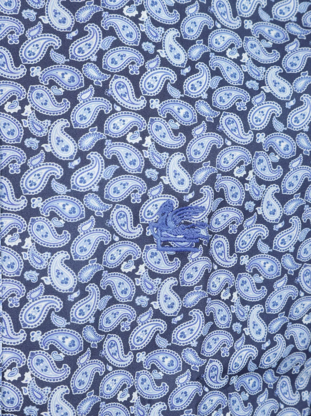 ETRO Overhemd met Pegasus-borduurwerk en paisley-print Blauw