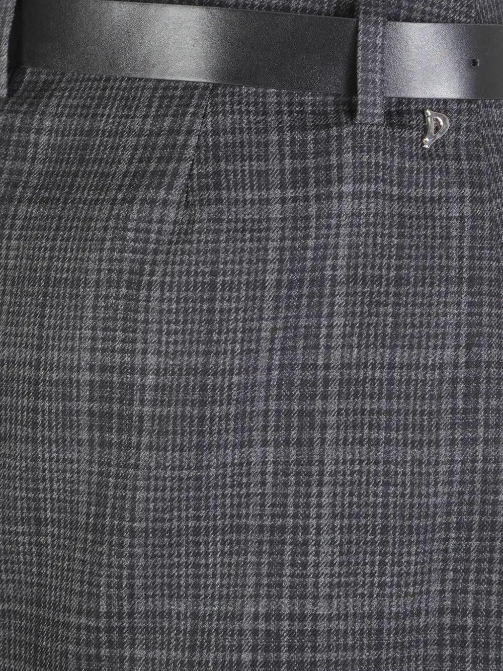 DONDUP Nelly belted Prince of Wales check shorts Grijs