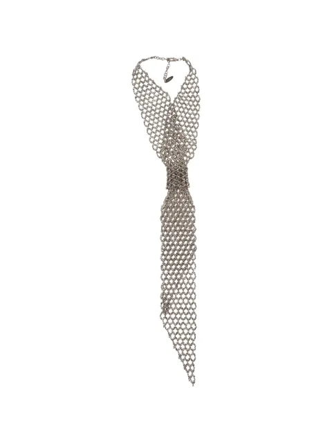 Brunello Cucinelli beaded sterling silver tie