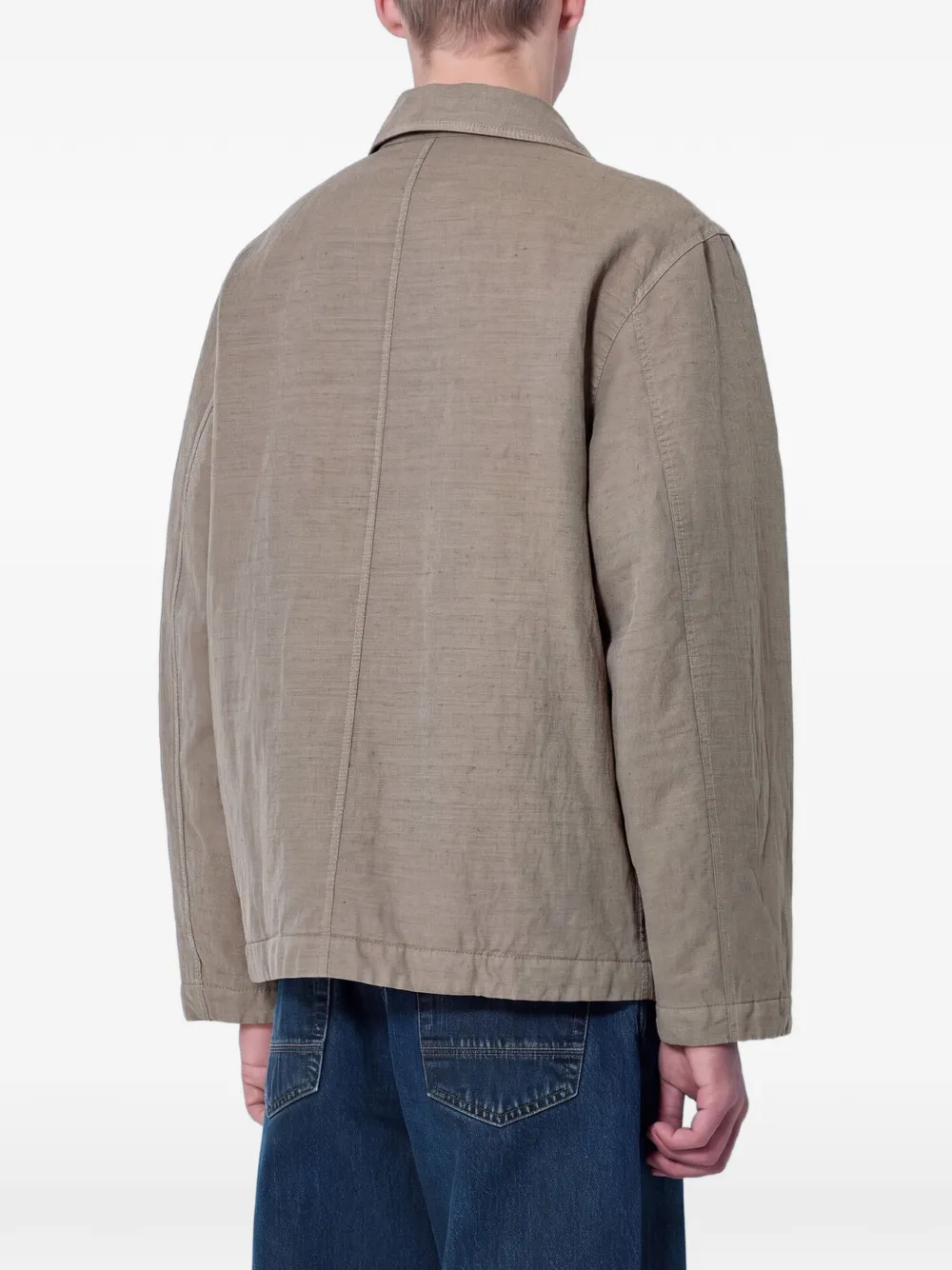 Stone Island 4100043 diagonaal katoenen TC wollen jack Beige