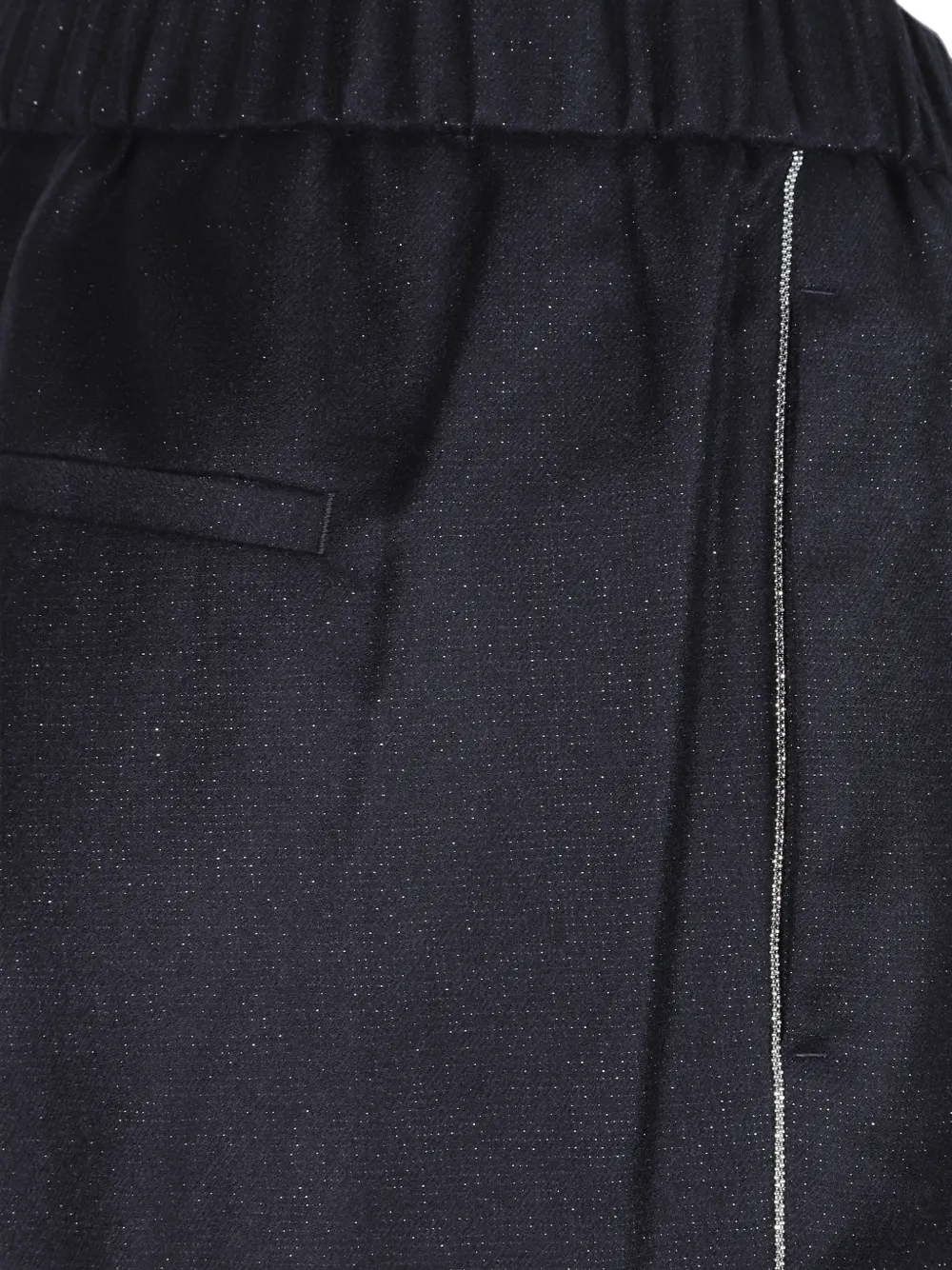 Peserico Broek met elastische taille en verfraaid met kralen Blauw