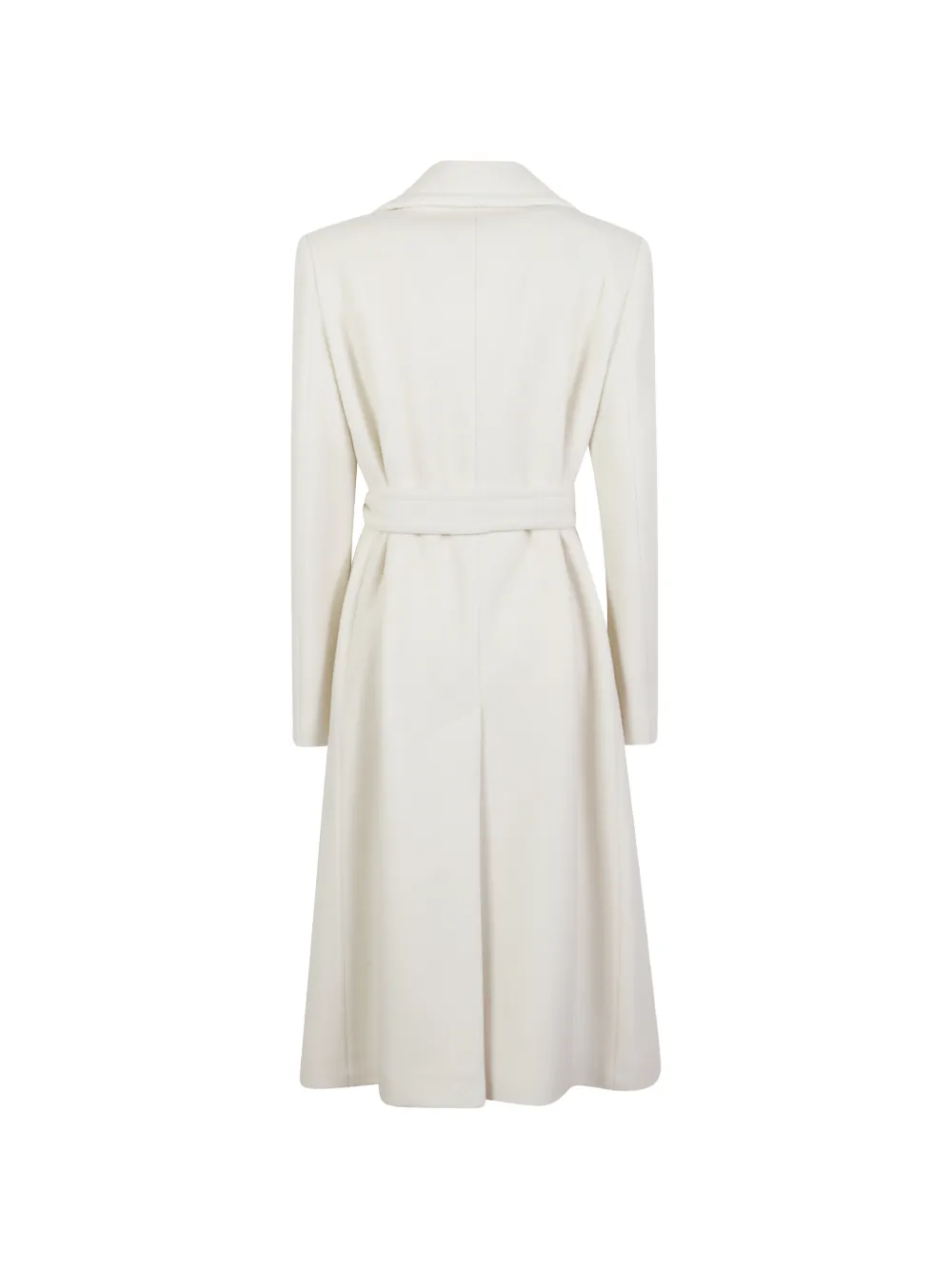 Tagliatore belted notch-lapel coat Wit