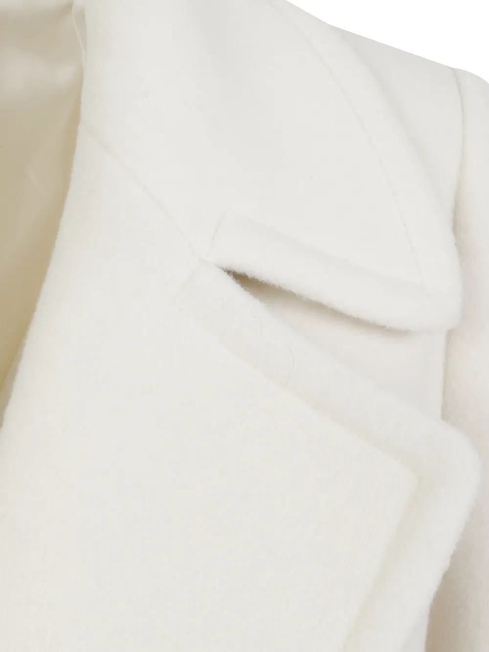 Tagliatore belted notch-lapel coat Wit