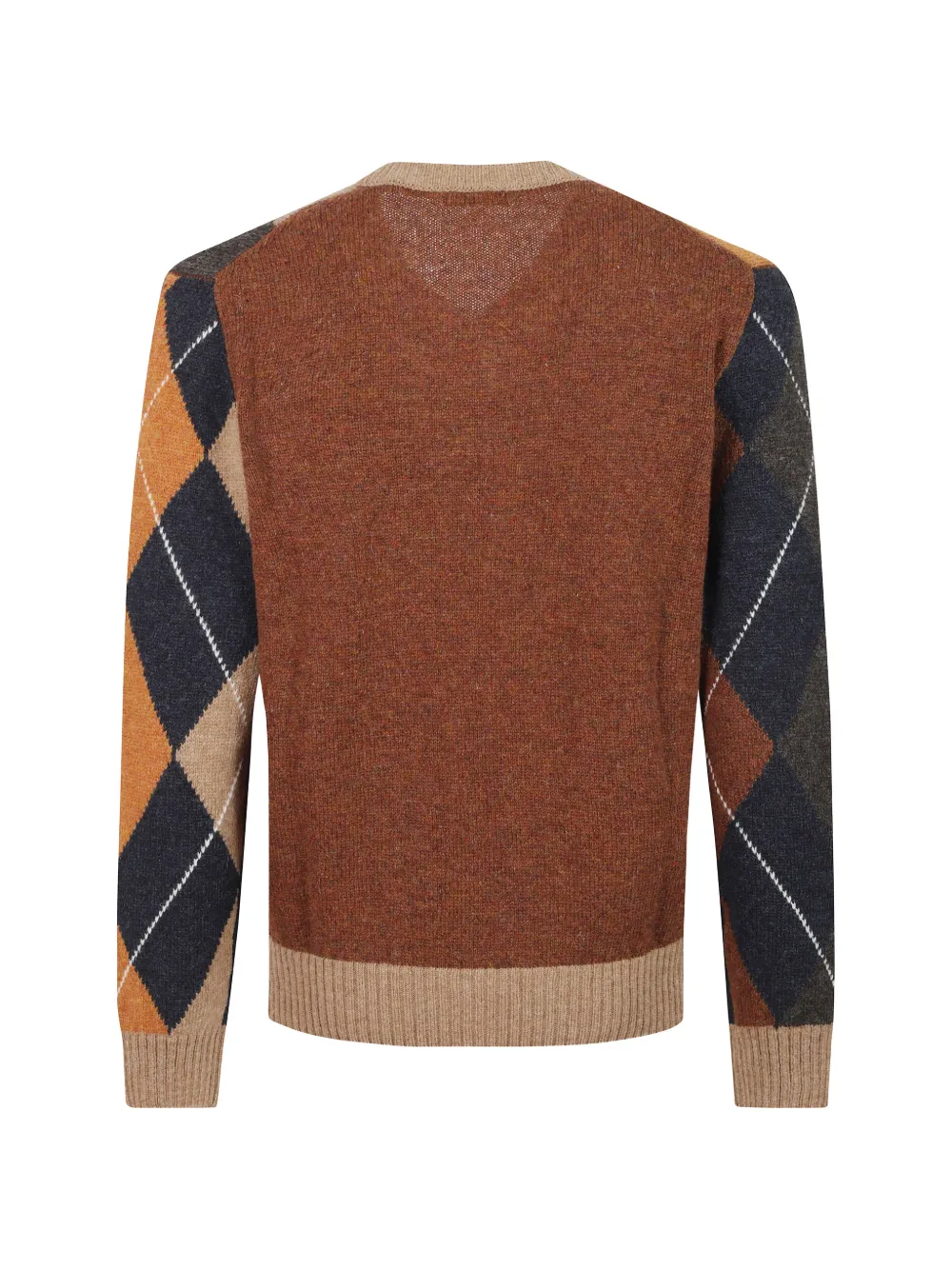 Fay Trui met argyle patroon en V-hals Beige