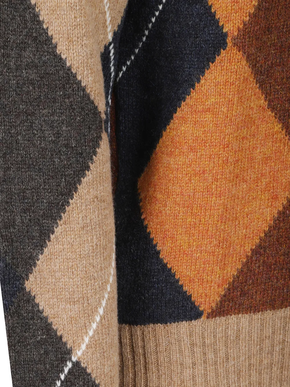 Fay Trui met argyle patroon en V-hals Beige