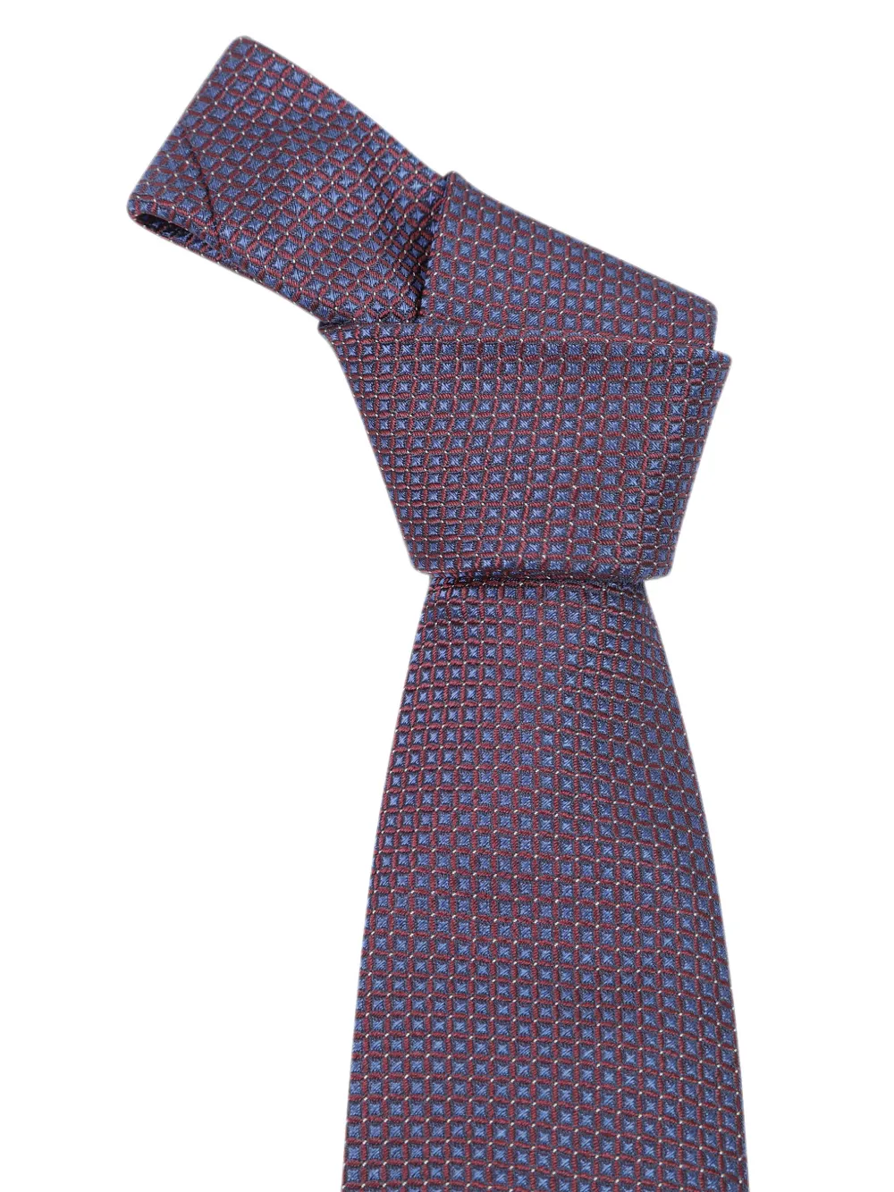 Lardini Zijden stropdas met geometrisch patroon Paars