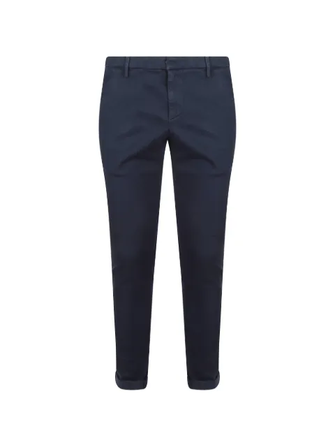 DONDUP logo-plaque turn-up-hem trousers