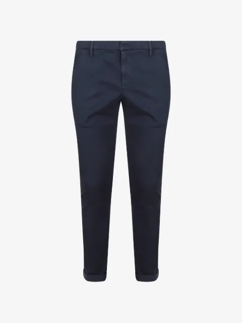 DONDUP logo-plaque turn-up-hem trousers