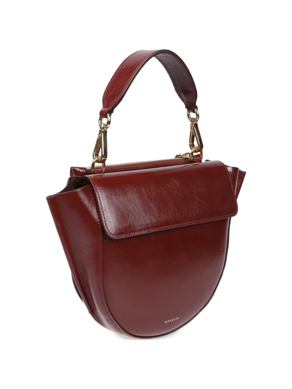Wandler Hortensia leren shopper Rood