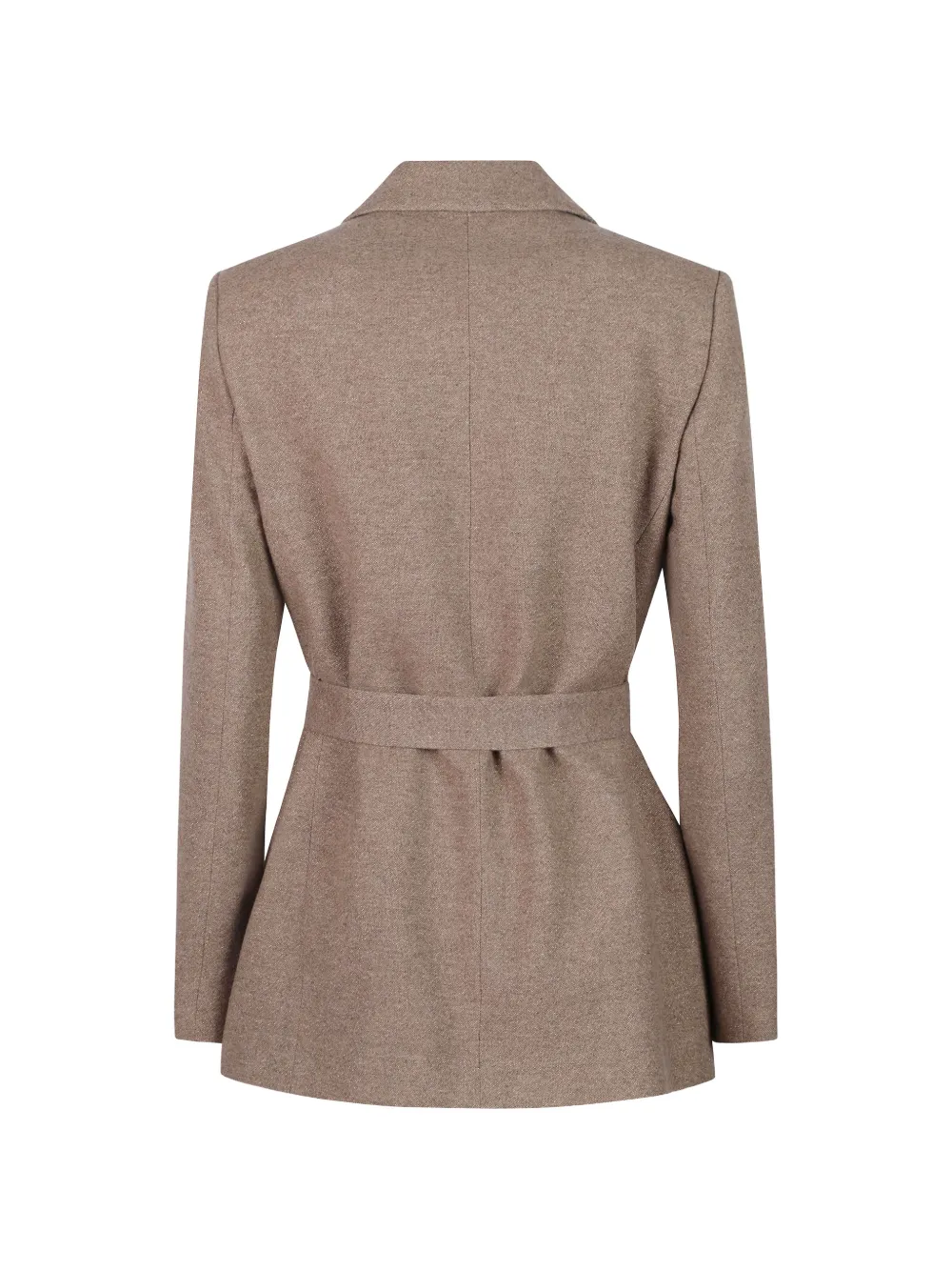 Peserico Blazer met gekerfde revers en ceintuur Beige