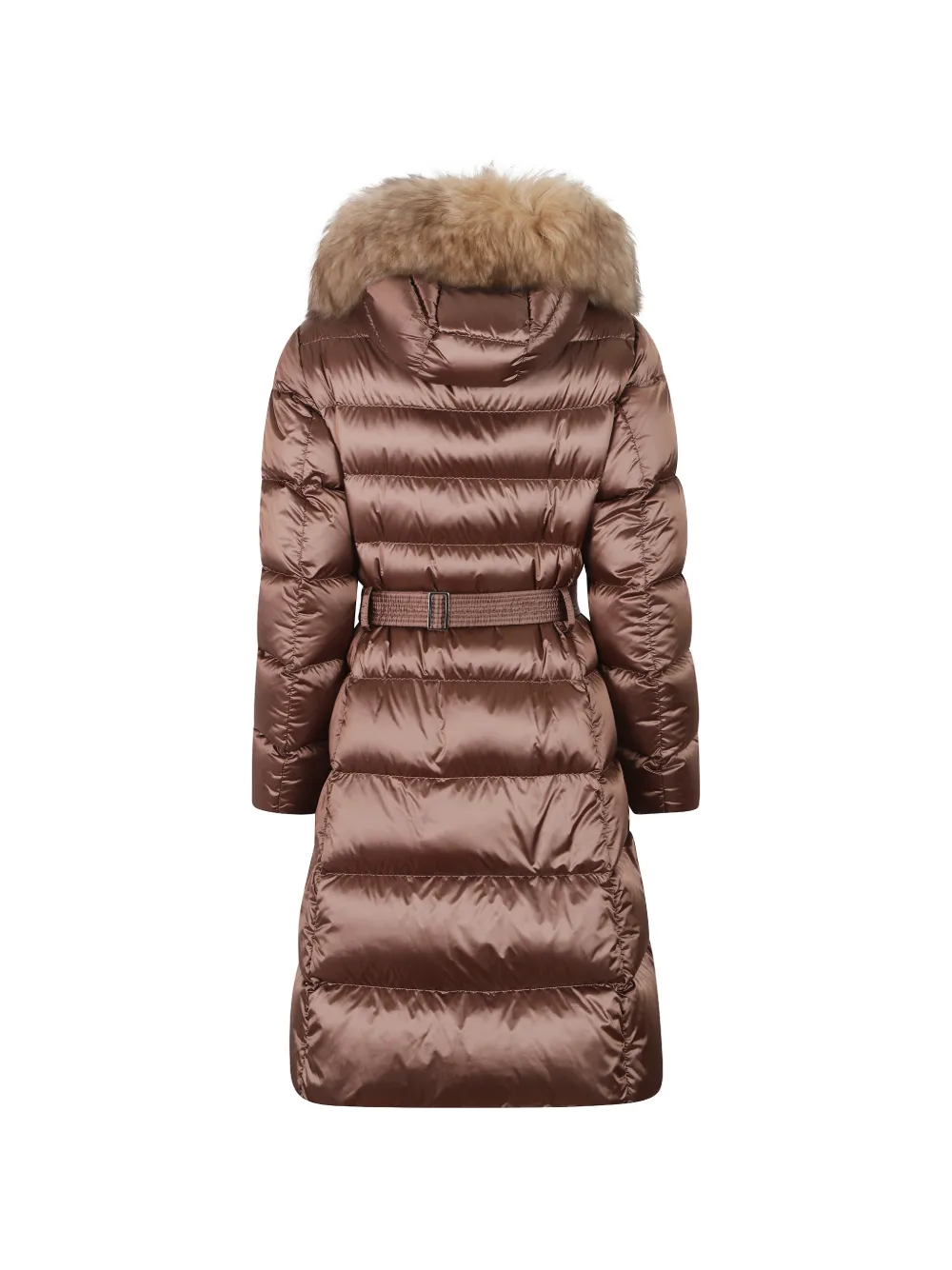 Moncler Jas met afwerking van bont Bruin