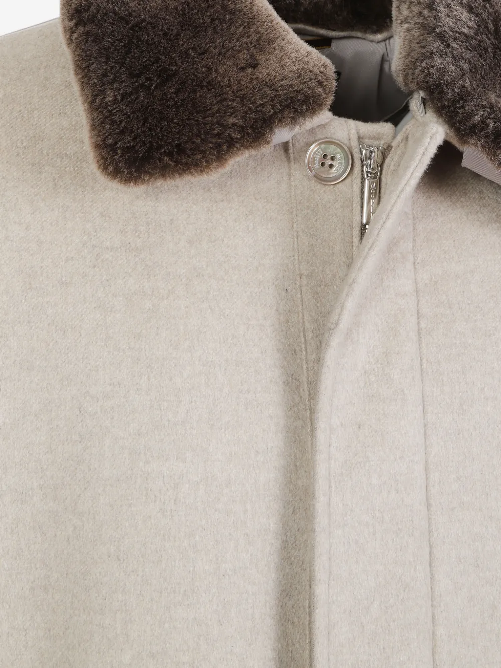 Moorer Jas met verborgen sluiting Beige