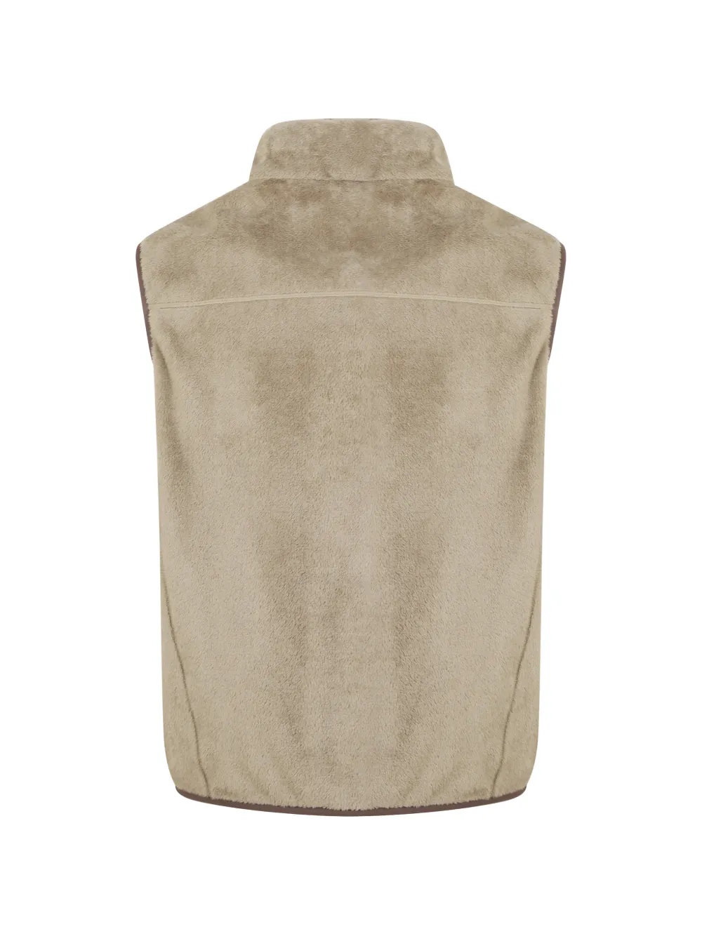 Moncler Grenoble logo-embroidered fleece gilet Beige