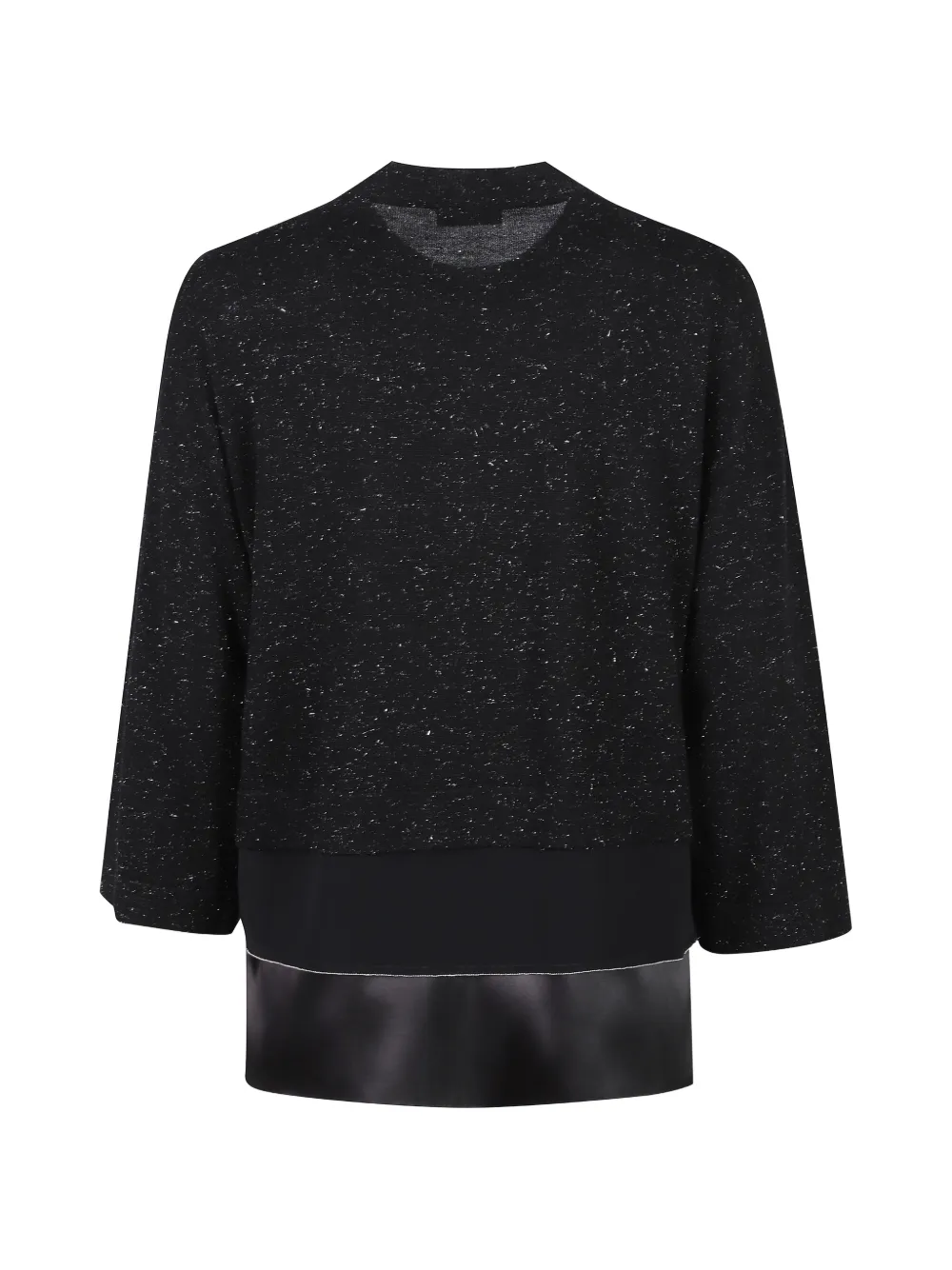 Peserico Gelaagde metallic gebreide trui Zwart
