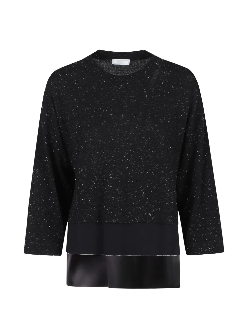 Peserico layered metallic-knit sweater - Nero